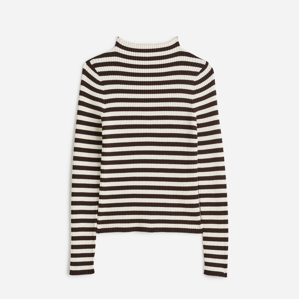NWT Madewell Stripe Cotton Mockneck Sweater Size XXS